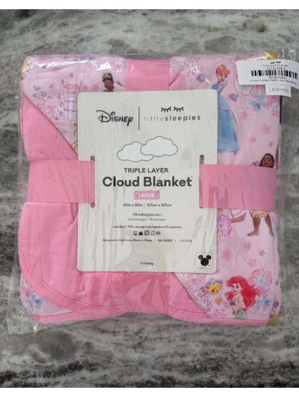 Little Sleepies Princess garden Large Cloud Blanket